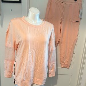 Peach Sweatshirt and Jogger Set